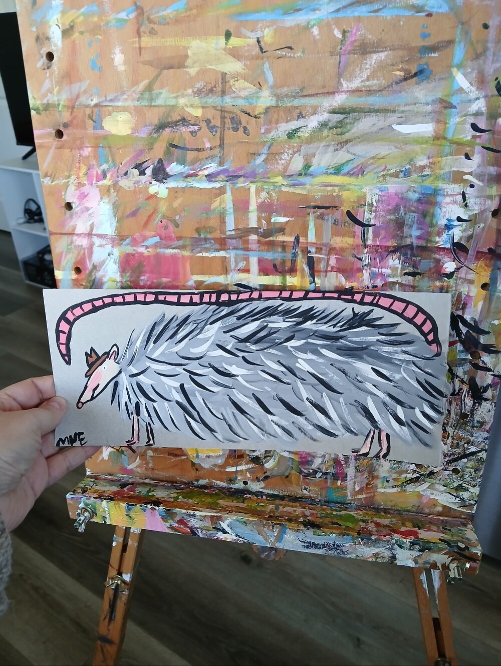 Possum In Hat Painting